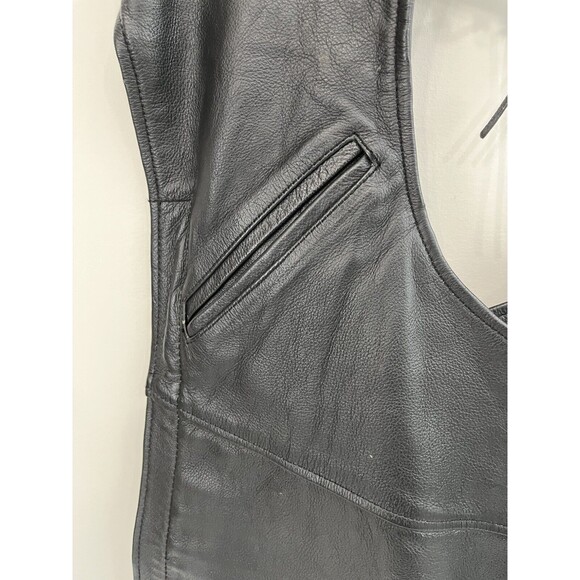 First Manufacturing Co Rally Riding Chaps FMC Black leather Biker Adj waist 2X - Picture 6 of 12
